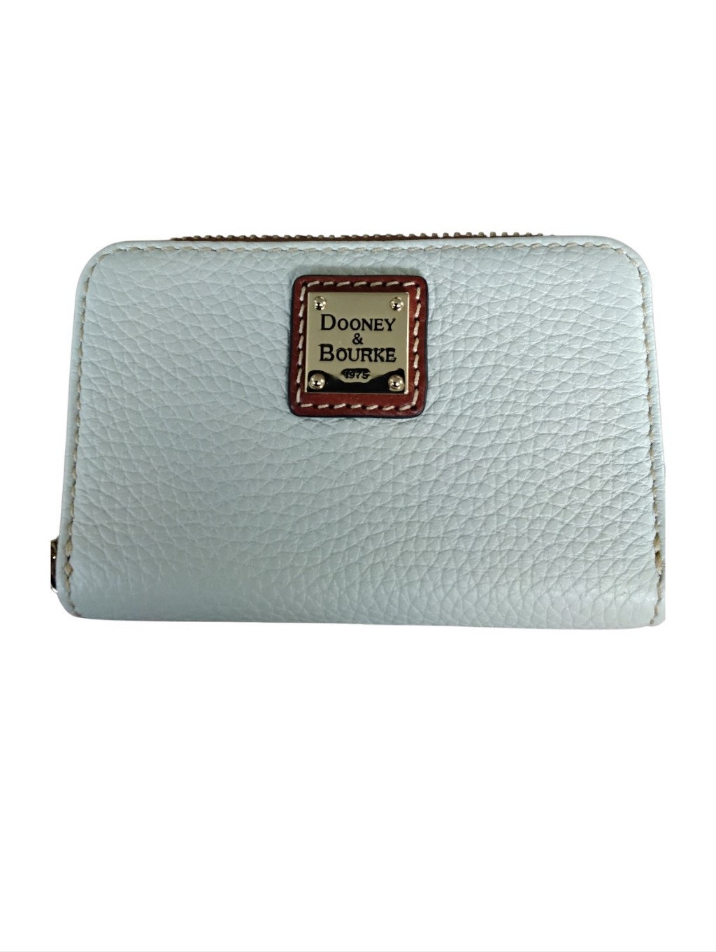 Nwot-White Pebble Grain Medium Zip Around Wallet